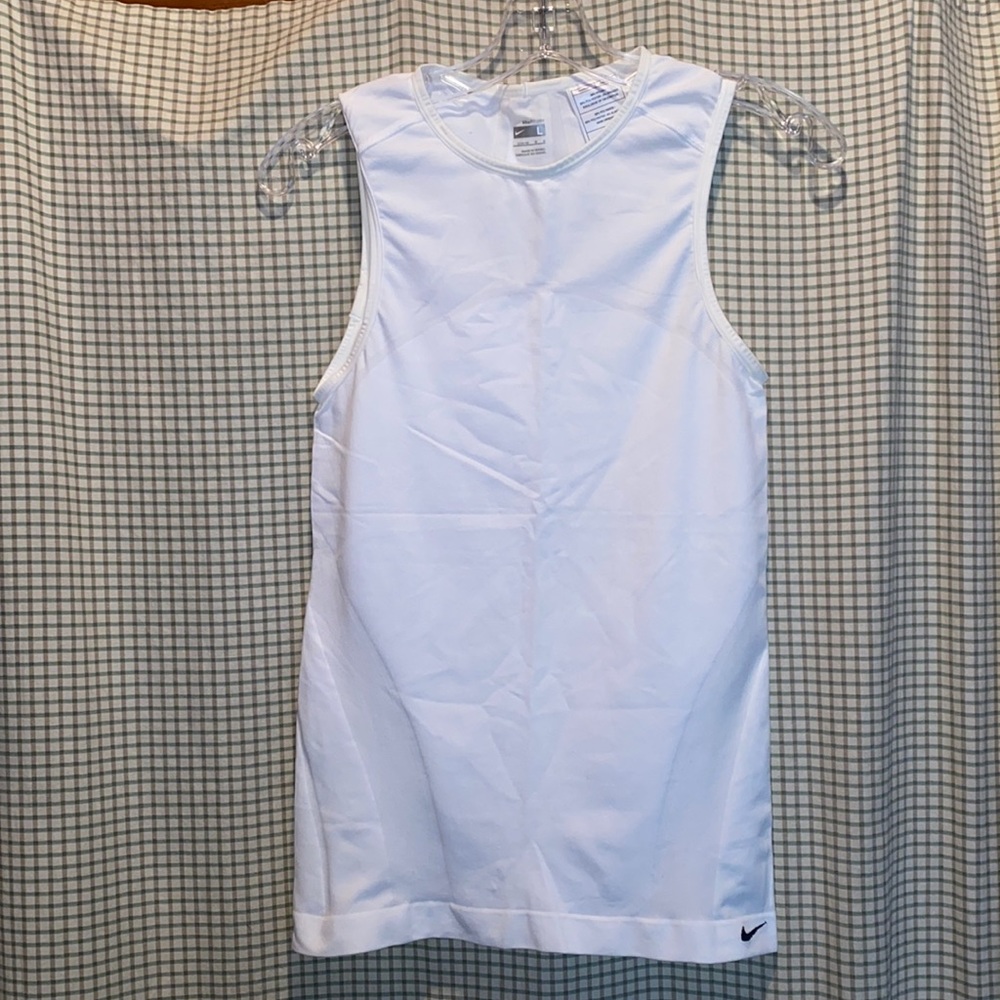 All White Nike Seamless Fit Dry Tank